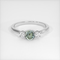 0.59 Ct. Sapphire Ring, 18K White Gold 1