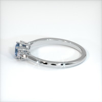 0.60 Ct. Sapphire Ring, 18K White Gold 4