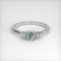 0.64 Ct. Sapphire Ring, 18K White Gold 1