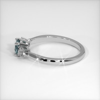 0.64 Ct. Sapphire Ring, 18K White Gold 4
