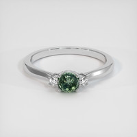 0.60 Ct. Sapphire Ring, 18K White Gold 1