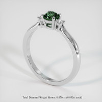 0.60 Ct. Sapphire Ring, 18K White Gold 2
