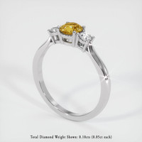 0.61 Ct. Sapphire Ring, 18K White Gold 2