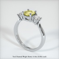 1.23 Ct. Sapphire Ring, 18K White Gold 2