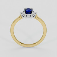 0.82 Ct. Blue Sapphire Ring, 14K White & Yellow 3