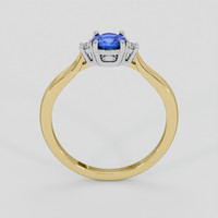 0.40 Ct. Blue Sapphire Ring, 14K White & Yellow 3