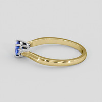 0.40 Ct. Blue Sapphire Ring, 14K White & Yellow 4