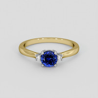 0.82 Ct. Blue Sapphire Ring, 18K White & Yellow 1