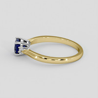 0.82 Ct. Blue Sapphire Ring, 18K White & Yellow 4