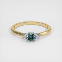 0.57 Ct. Sapphire Ring, 18K White & Yellow 1