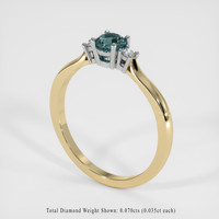 0.57 Ct. Sapphire Ring, 18K White & Yellow 2