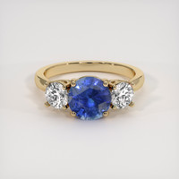 2.81 Ct. Blue Sapphire Ring, 10K Yellow Gold 1