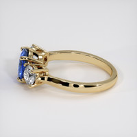 2.81 Ct. Blue Sapphire Ring, 10K Yellow Gold 4