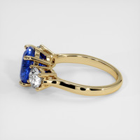 4.03 Ct. Blue Sapphire Ring, 10K Yellow Gold 4