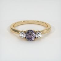 0.92 Ct. Purple Sapphire Ring, 10K Yellow Gold 1