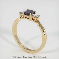 0.92 Ct. Purple Sapphire Ring, 10K Yellow Gold 2