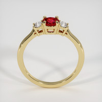 0.54 Ct. Ruby Ring, 14K Yellow Gold 3