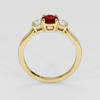 0.68 Ct. Ruby Ring, 14K Yellow Gold 3