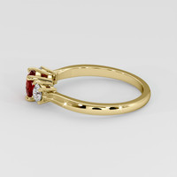 0.68 Ct. Ruby Ring, 14K Yellow Gold 4