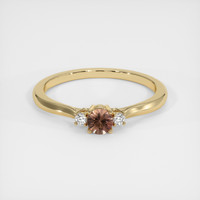 0.38 Ct. Sapphire Ring, 14K Yellow Gold 1