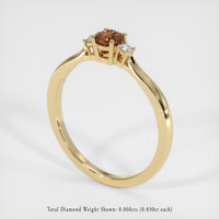 0.38 Ct. Sapphire Ring, 14K Yellow Gold 2