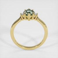 1.22 Ct. Green Sapphire Ring, 14K Yellow Gold 3