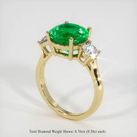 3.71 Ct. Emerald Ring, 18K Yellow Gold 2