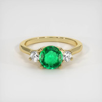 1.25 Ct. Emerald Ring, 18K Yellow Gold 1