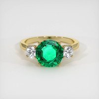 2.50 Ct. Emerald Ring, 18K Yellow Gold 1