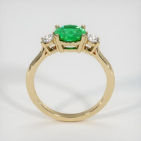 1.10 Ct. Emerald Ring, 18K Yellow Gold 3