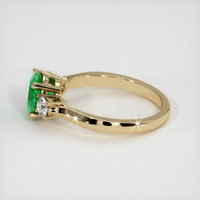 1.10 Ct. Emerald Ring, 18K Yellow Gold 4