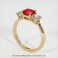 Ruby Ring 1.13 Ct., 18K Yellow Gold Preview