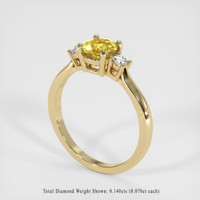 0.99 Ct. Sapphire Ring, 18K Yellow Gold 2