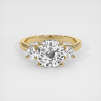 4.17 Ct. White Sapphire Ring, 18K Yellow Gold 1
