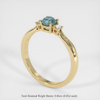 0.47 Ct. Sapphire Ring, 18K Yellow Gold 2