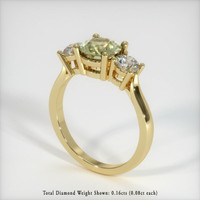 0.87 Ct. Sapphire Ring, 18K Yellow Gold 2