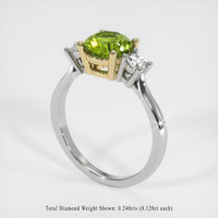 1.31 Ct. Gemstone Ring, 14K Yellow & White 2