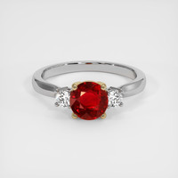 1.29 Ct. Ruby Ring, 14K Yellow & White 1