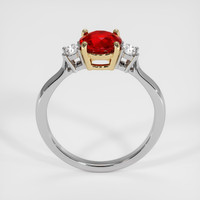 1.29 Ct. Ruby Ring, 14K Yellow & White 3