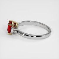 1.29 Ct. Ruby Ring, 14K Yellow & White 4