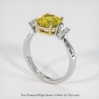 2.25 Ct. Gemstone Ring, 18K Yellow & White 2