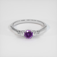 0.60 Ct. Purple Sapphire Ring, Platinum 950 1