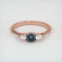 0.61 Ct. Sapphire Ring, 14K Rose Gold 1