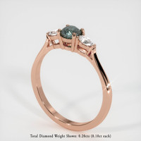0.48 Ct. Sapphire Ring, 14K Rose Gold 2