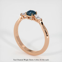 0.58 Ct. Sapphire Ring, 14K Rose Gold 2