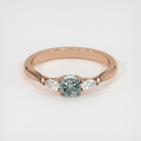0.61 Ct. Sapphire Ring, 14K Rose Gold 1