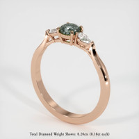 0.61 Ct. Sapphire Ring, 14K Rose Gold 2