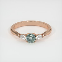 0.61 Ct. Sapphire Ring, 14K Rose Gold 1