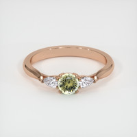 0.48 Ct. Sapphire Ring, 14K Rose Gold 1
