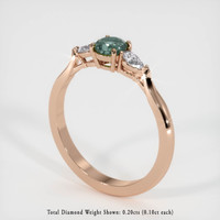 0.63 Ct. Sapphire Ring, 18K Rose Gold 2
